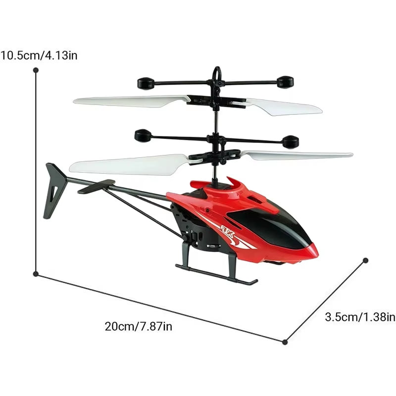 Mini Remote Control Aircraft Helicopter Flying Interaction Gesture Sensing Children Airplane Kids Toy with Flashing Light