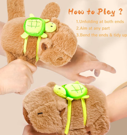 Cute Capybara Car Shift Knob Accessories Funny Capybara Plush with Turtle Gear Shifter Decor Car Decorations Gifts for Men Women 5.9 In