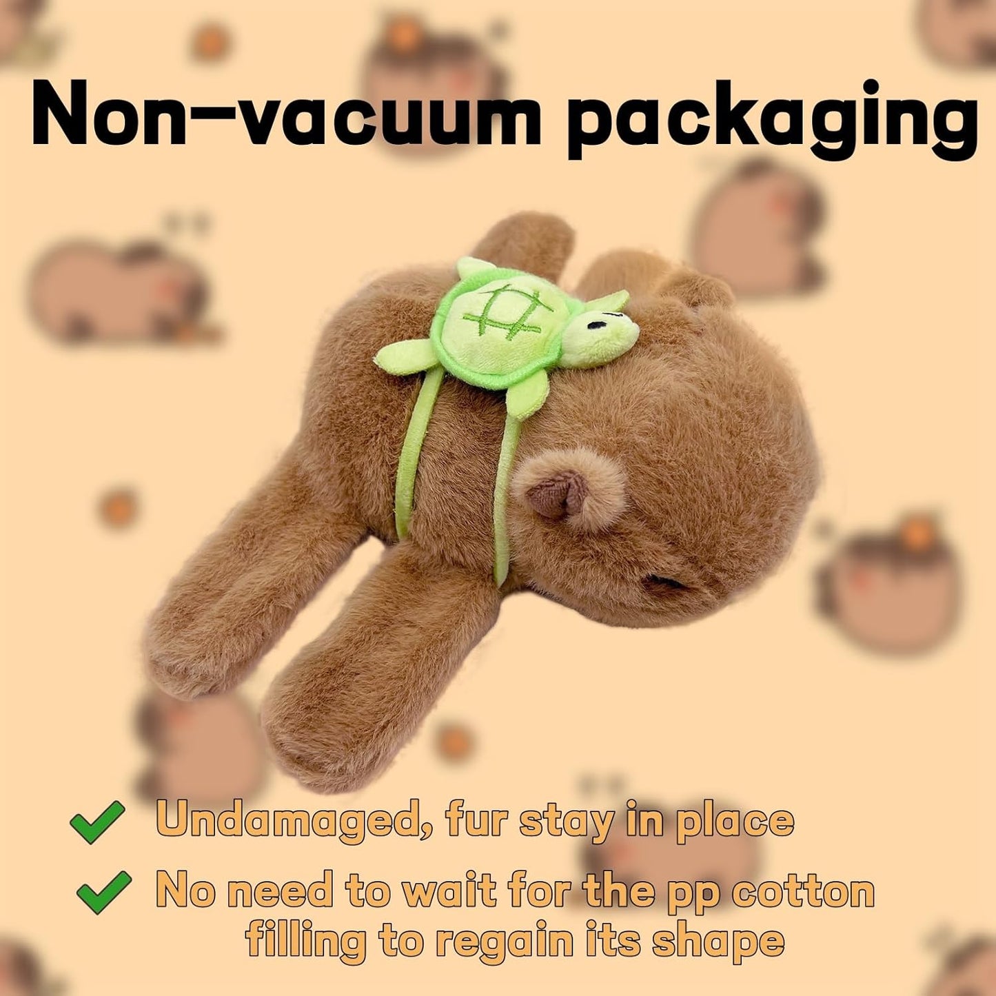 Cute Capybara Car Shift Knob Accessories Funny Capybara Plush with Turtle Gear Shifter Decor Car Decorations Gifts for Men Women 5.9 In
