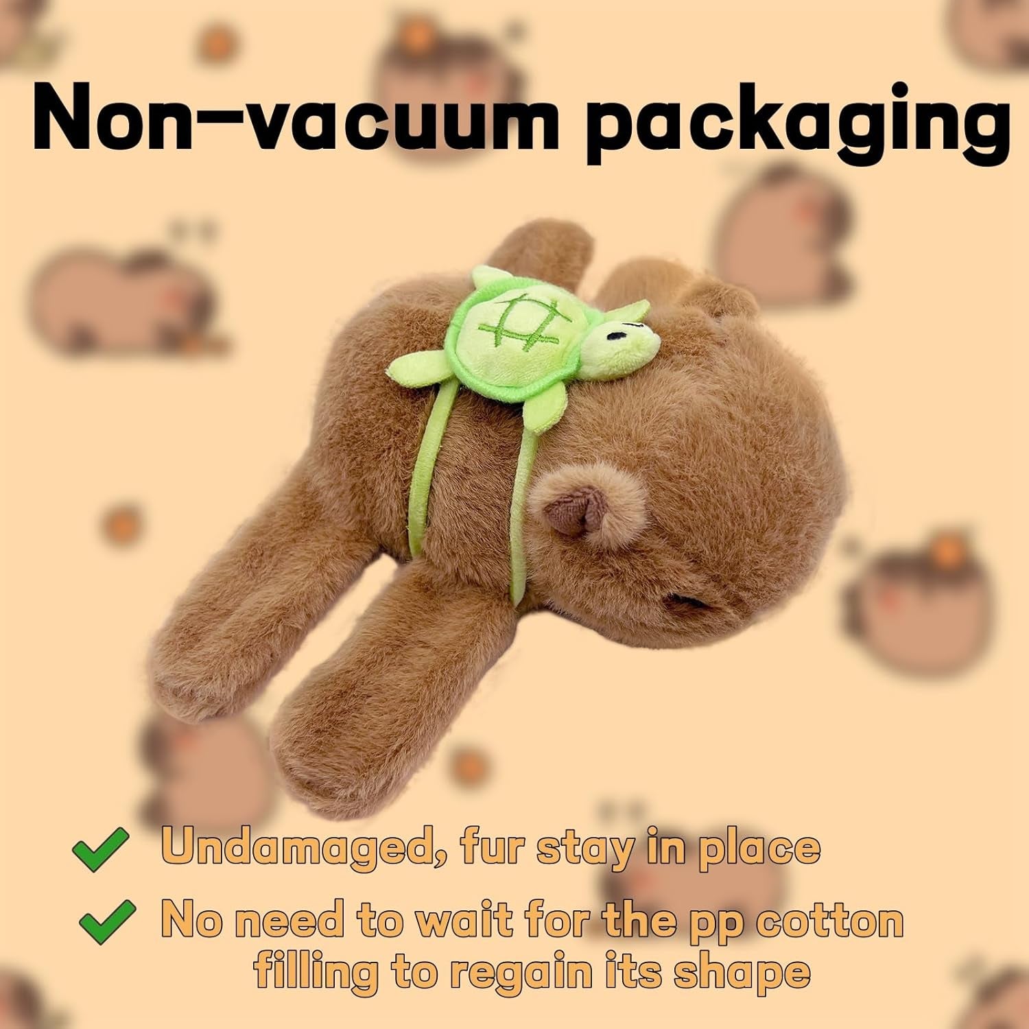 Cute Capybara Car Shift Knob Accessories Funny Capybara Plush with Turtle Gear Shifter Decor Car Decorations Gifts for Men Women 5.9 In